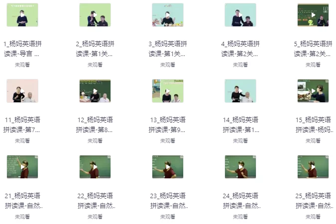 杨妈英语课程合集（小阶+中高阶全覆盖）