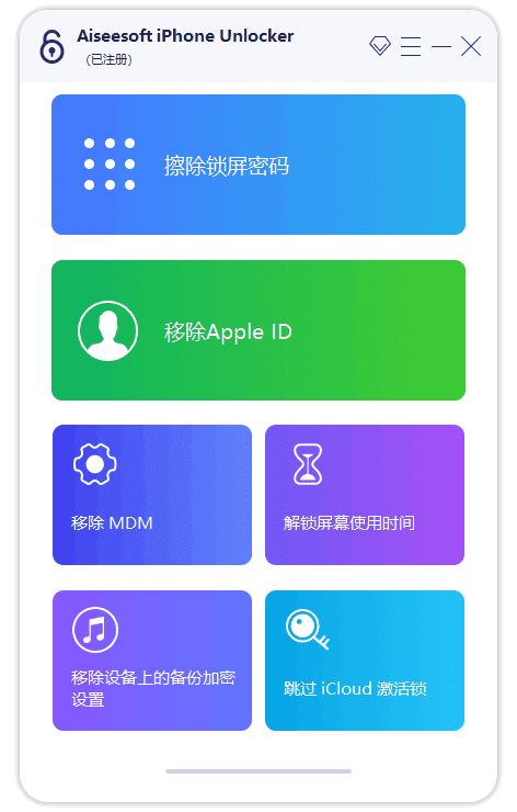 Aiseesoft iPhone Unlocker(解锁iPhone) v2.1.32 多语便携版