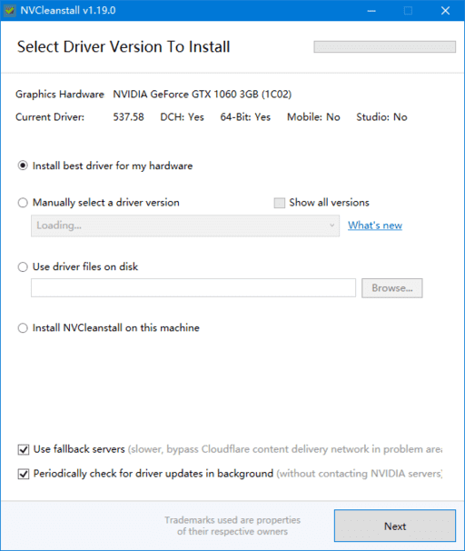 NVCleanstall(NVIDIA显卡驱动自定义安装工具) v1.19.0