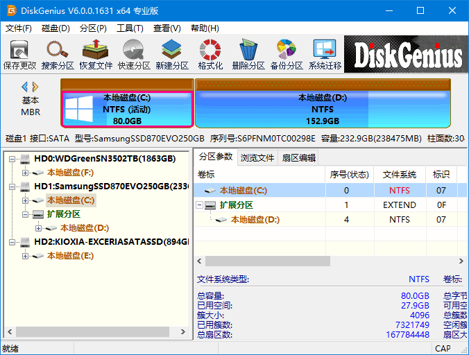 DiskGenius Professional 6.0.0.1631 Crack 汉化绿色版v2