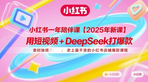 用短视频+DeepSeek打爆款，史上最干货的小红书店铺爆款课程