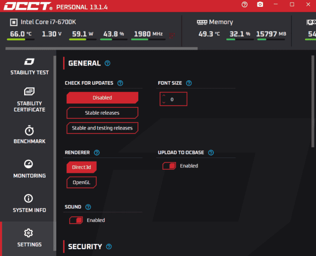 OCCT电脑硬件测试(烤鸡测试软件) v14.0.14.99 便携版