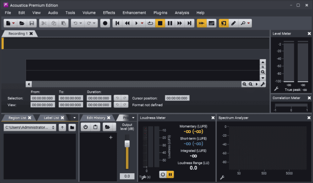 Acoustica Premium Edition(专业音频编辑) v7.7.8 便携版