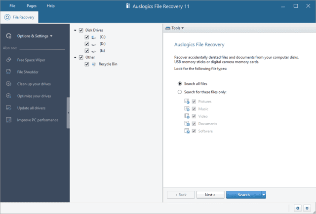 Auslogics File Recovery(恢复丢失文件) v12.0.1.2 便携版