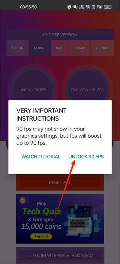 90FPS正版下载安装 v3.72 安卓版 使用方法截图2